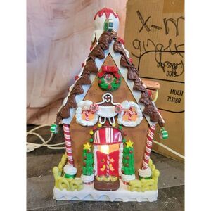 Gingerbread house Village accessory candy peppermint striped tree Xmas home deco